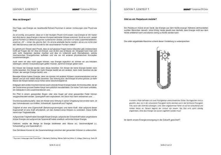 Vergrösserte Ansicht: Lesetext